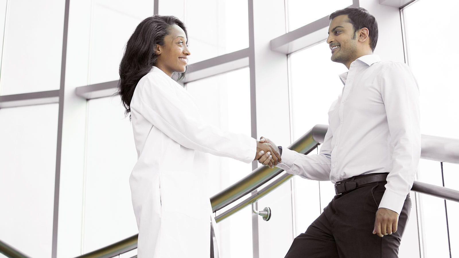 Colleghi che si stringono la mano